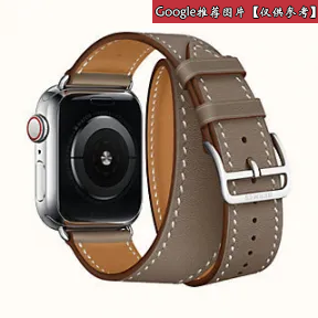 爱马仕/Hermes 灰色 Apple Watch Hermès 40毫米双圈表带 H074200CJ18