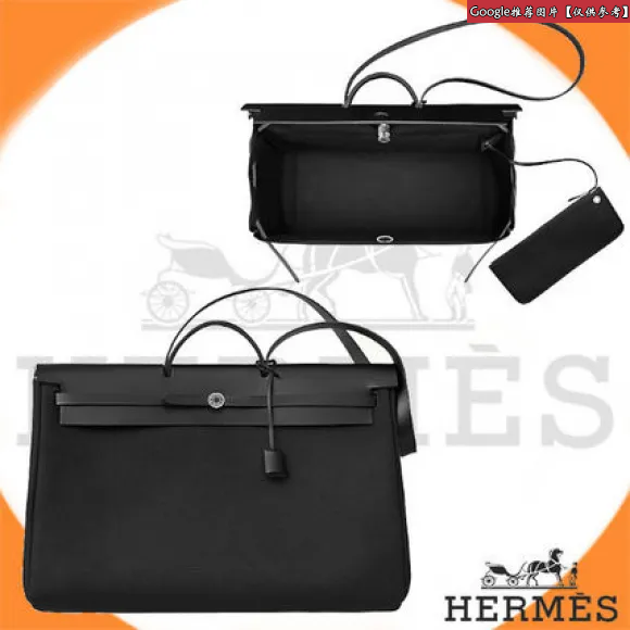 爱马仕/Hermes 灰色 Herbag Zip retourne cabine手提包 H077673CKAB
