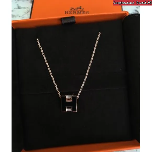 爱马仕/Hermes 黑色 Cage d'H项链 H143991FO03