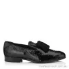 Jimmychoo/吉米周 黑色Pailettes布艺流苏拖鞋 FOXLEYAIF010003