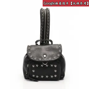Jimmychoo/吉米周 黑色皮革星星背包 j000065337001