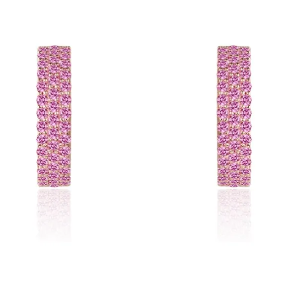 APM 粉金色纯银镶晶钻 KALÉIDOSCOPE 耳环 RE11584KRM