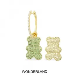 APM 系列 单只Wonderland Yummy Bear（可挂扣）圆环耳环 YE14055XLIY