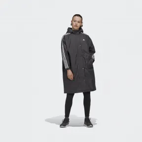 阿迪达斯/Adidas 运动表现 黑色/白 女士 W INSULATED COA 户外运动棉服 GF0025