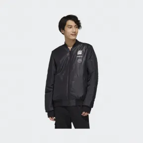 阿迪达斯/Adidas adidas neo 黑色/黑色 男士 adidas neo M F MIX PAD BMR 运动棉服 GJ8846