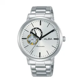 雅柏/Alba 42MM 不锈钢表壳和螺丝透明底盖 自动机械机芯 男表 A9A003X1