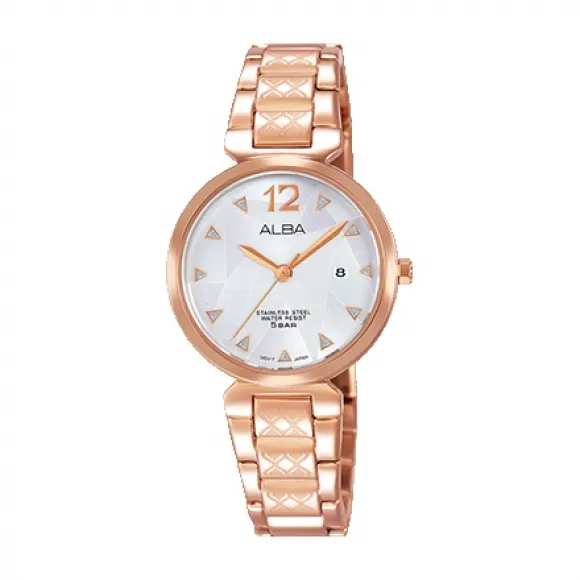雅柏/Alba 28MM 不锈钢表壳 女表 AH7N26X1