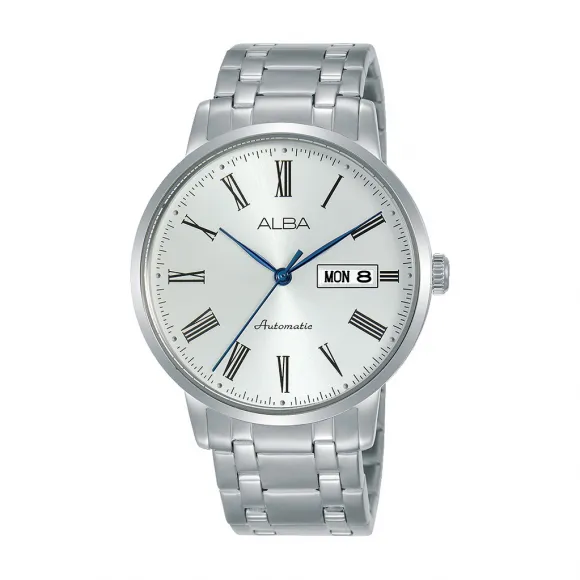 雅柏/Alba 40MM 不锈钢表壳和螺丝透视表背 自动机械机芯 男表 AL4131X1