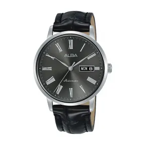 雅柏/Alba 40MM 不锈钢表壳和螺丝透视表背 自动机械机芯 男表 AL4133X1