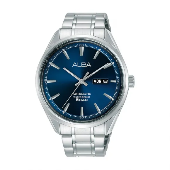 雅柏/Alba 42MM 不锈钢表壳和螺丝透视表背 自动机械机芯 男表 AL4139X1