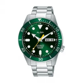 雅柏/Alba 42MM 不锈钢表壳和螺丝透视表背 自动机械机芯 男表 AL4165X1