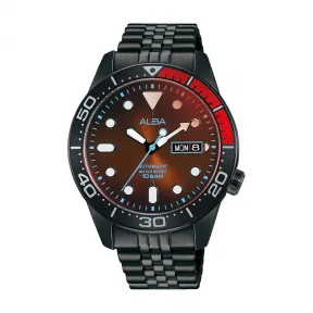 雅柏/Alba 42MM 不锈钢表壳和螺丝透视表背 自动机械机芯 男表 AL4209X1