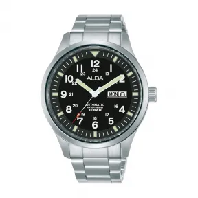 雅柏/Alba 42MM 不锈钢表壳和螺丝透视表背 自动机械机芯 男表 AL4213X1