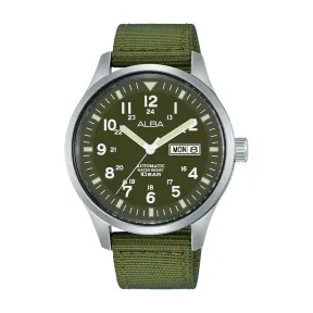 雅柏/Alba 42MM 不锈钢表壳和螺丝透视表背 自动机械机芯 男表 AL4217X1