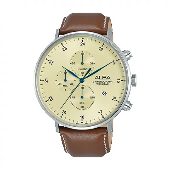 雅柏/Alba 44MM 不锈钢表壳 男表 AM3617X1