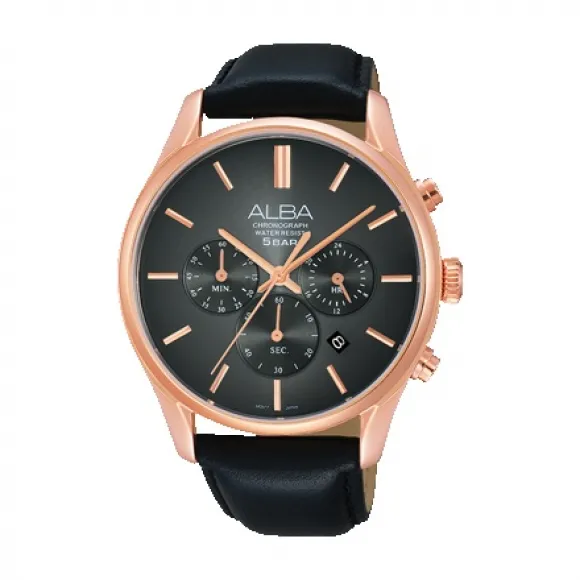 雅柏/Alba 43MM 不锈钢表壳 男表 AT3882X1