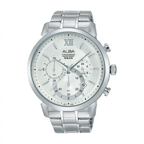 雅柏/Alba 44MM 不锈钢表壳 男表 AT3C41X1