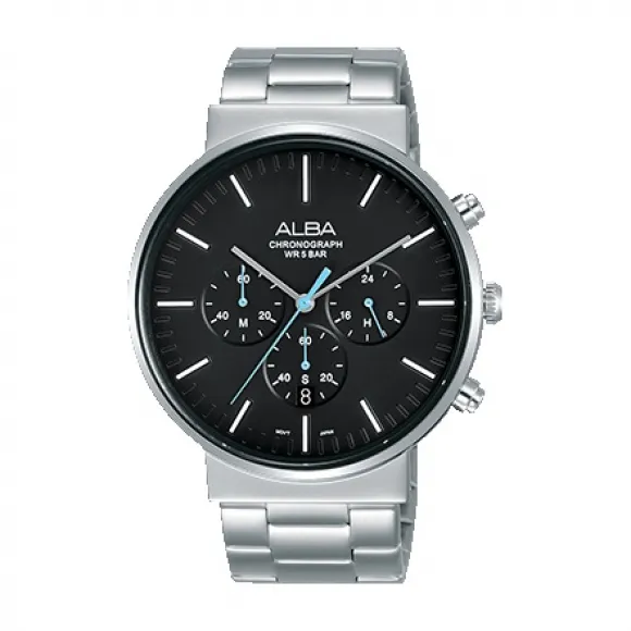雅柏/Alba 43MM 不锈钢表壳 男表 AT3E27X1