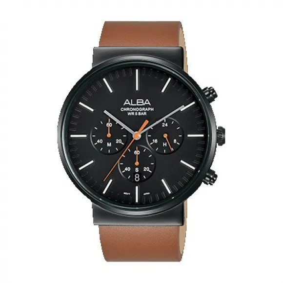 雅柏/Alba 43MM 不锈钢表壳 男表 AT3E33X1