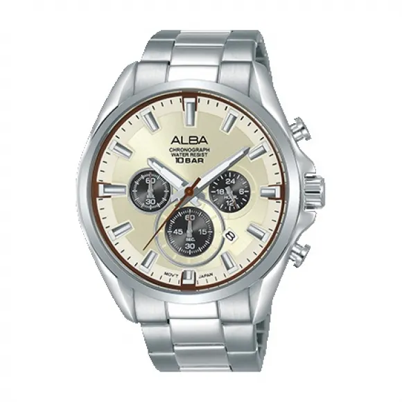 雅柏/Alba 44MM 不锈钢表壳 男表 AT3F11X1