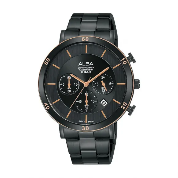 雅柏/Alba 42MM 不锈钢表壳 男表 AT3F60X1