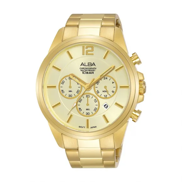 雅柏/Alba 44MM 不锈钢表壳 男表 AT3G08X1