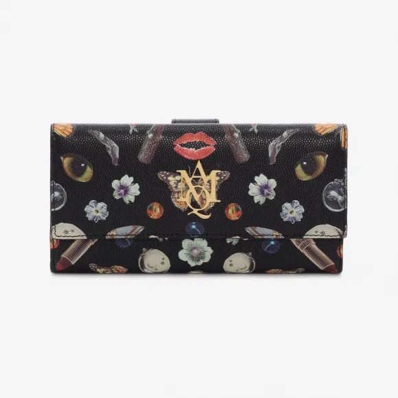 亚历山大麦昆/Alexander McQueen Obsession 印花 Continental 拉链皮夹 女士 22001067qm 439195DOI1G1095