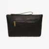 亚历山大麦昆/Alexander McQueen 肋骨造型皮革拉链收纳袋 男士 46376375jd 343834ASO3O1000