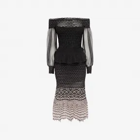 亚历山大麦昆/Alexander McQueen 落肩针织连衣裙 女士 34637860tb 439933Q1VYM1086