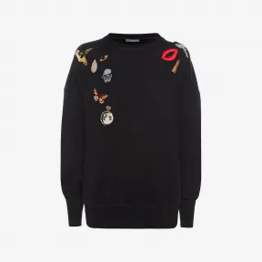 亚历山大麦昆/Alexander McQueen Obsession 装饰卫衣 女士 38551026ku 437633QHZ090901