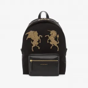 亚历山大麦昆/Alexander McQueen 刺绣金丝双肩包 男士 45344620fp 4536619DK1G1000