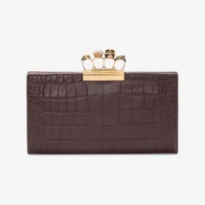 亚历山大麦昆/Alexander McQueen 骷髅 Four Ring 扁平置物袋 女士 45349391qd 460427DZT0M6005