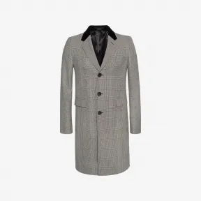 亚历山大麦昆/Alexander McQueen 威尔士亲王格纹修身大衣 男士 41704945ob 464289QJU229031