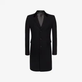 亚历山大麦昆/Alexander McQueen 真丝羊毛修身大衣 男士 41704946gm 464289QJV031000