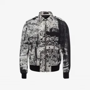 亚历山大麦昆/Alexander McQueen 伦敦地图印纹束腰夹克 男士 41704948ru 464513QJW039080