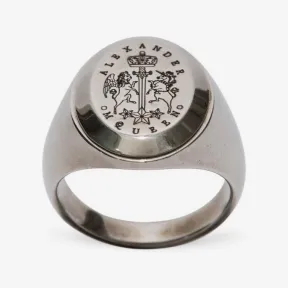 亚历山大麦昆/Alexander McQueen 图章戒指 男士 50191452ai 475505J160Y0446