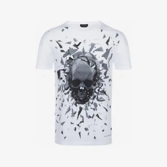 亚历山大麦昆/Alexander McQueen Shattered Skull T 恤 男士 12242521ch 551779QMZ730900