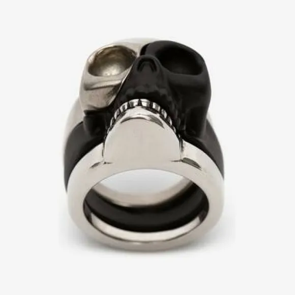 亚历山大麦昆/Alexander McQueen 古董银 男士 戒指 554499IAG2Z1027 