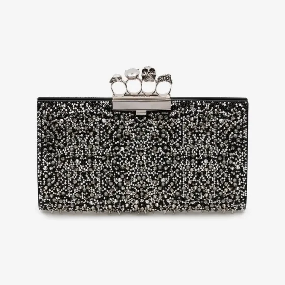 亚历山大麦昆/Alexander McQueen 黑色 女士 钱包 5705821VPAA1000 810623354