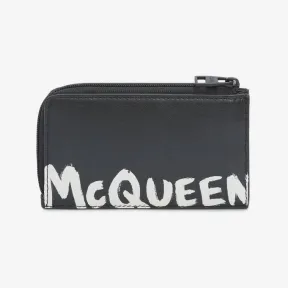 亚历山大麦昆/Alexander McQueen 黑，白 男士 钱包 6003901NT1B1070 809098981