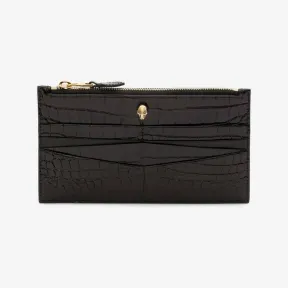 亚历山大麦昆/Alexander McQueen Skull 扁平拉链钱夹 女士 6320361JMFG1050