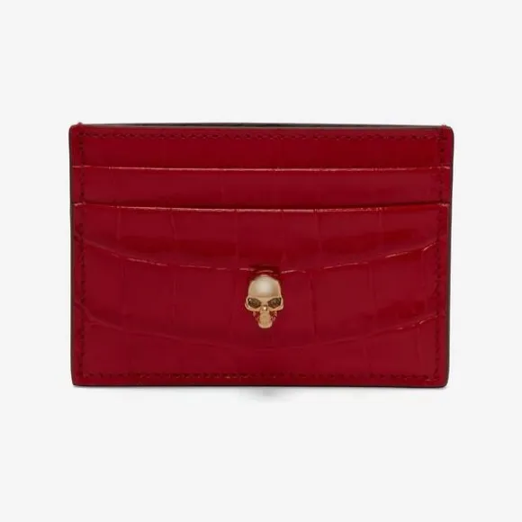 亚历山大麦昆/Alexander McQueen 女式牛血色骷髅卡包 6320381JMFG6050 809464622