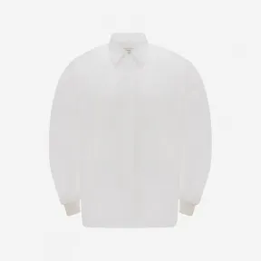 亚历山大麦昆/Alexander McQueen 男士白色落肩府绸衬衫 653515QRN669000 