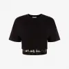 亚历山大麦昆/Alexander McQueen 女士Corset T恤黑色 659979QLACF1000