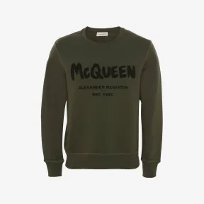 亚历山大麦昆/Alexander McQueen 卡其色 男士 运动衫 662578QSZ710904 