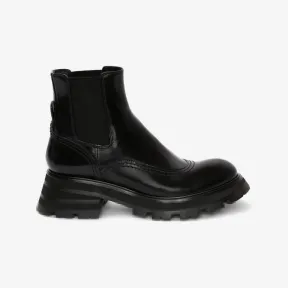 亚历山大麦昆/Alexander McQueen 黑色 女士 切尔西靴 666368WHZ841000 