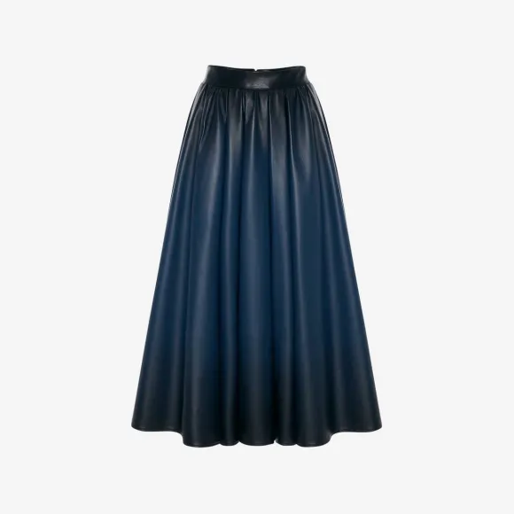 亚历山大麦昆/Alexander McQueen 午夜蓝 女士 中长裙 668454Q5AJ24149 