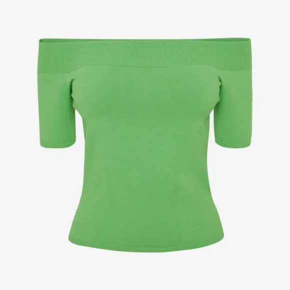 亚历山大麦昆/Alexander McQueen 酸绿 女士 上衣 669510Q1AV43024 