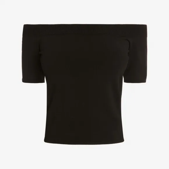 亚历山大麦昆/Alexander McQueen 女士露肩针织上衣陶瓷色 669510Q1AV45093