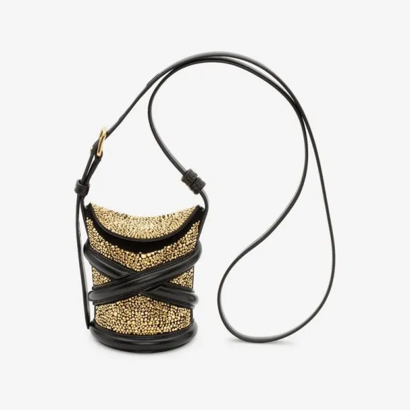 亚历山大麦昆/Alexander McQueen 金色/黑色 女士 单肩包 68268314AAG1000 810243265